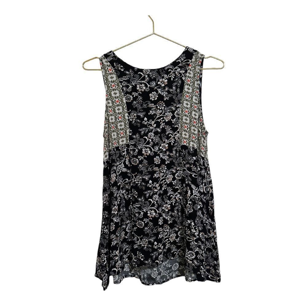 Umgee | Mixed Print Boho Flowy Sleveless Tunic Top | S